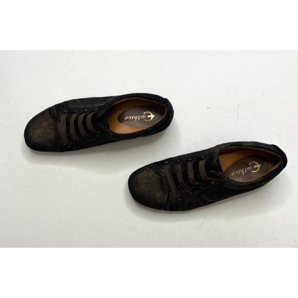 Womens EARTHIES Ronda Brown Bronze Rock Leather Slip On Shoes Sneakers sz 8 - Picture 3 of 9